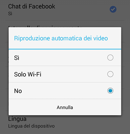 Disattivare Autoplay su Android