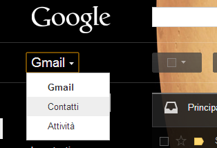 Esportare i contatti da Gmail