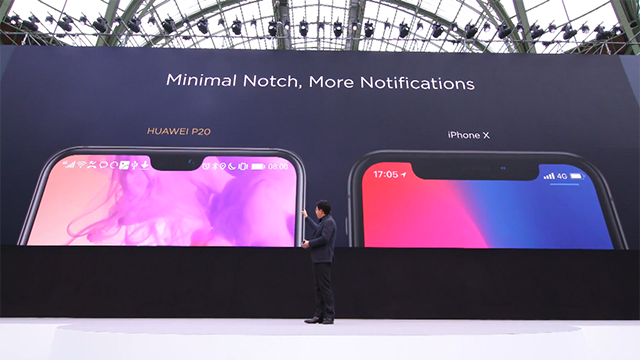 Il notch del Huawei P20 Pro