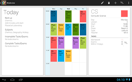 Timetable