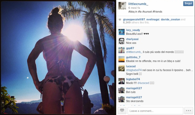 Belfie di Elisabetta Canalis