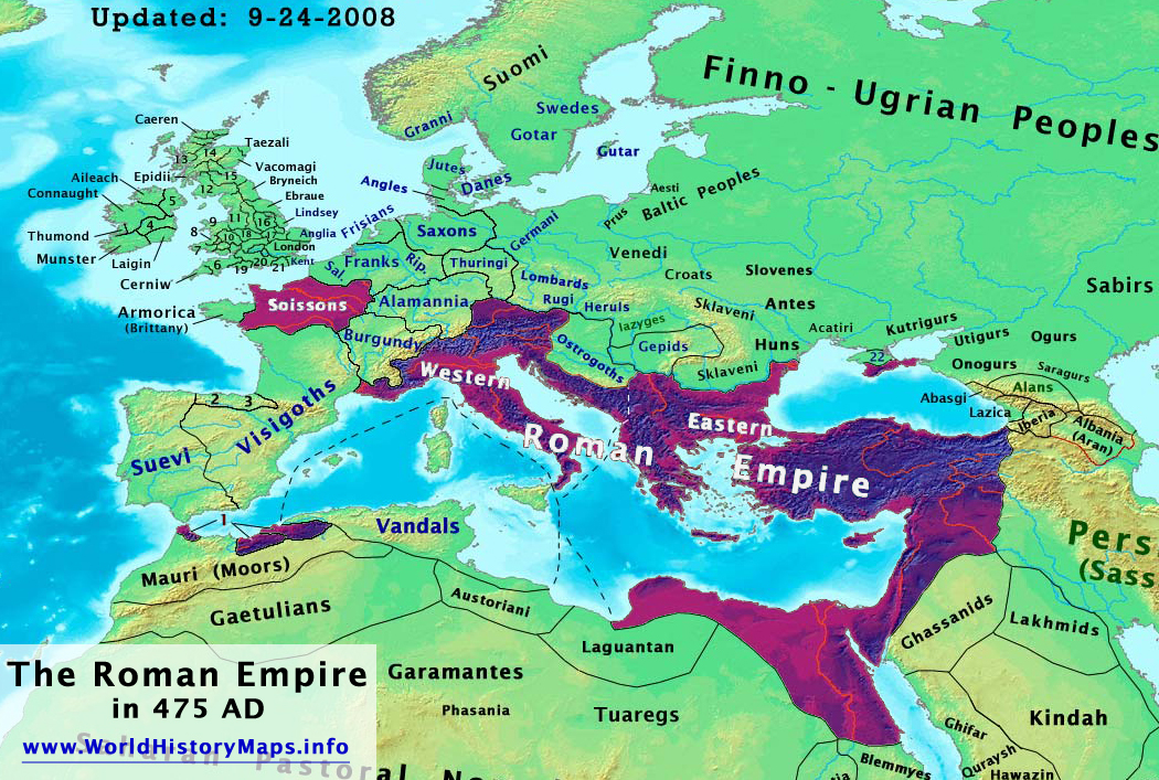 Una delle mappe del Talessman Atlas of World History