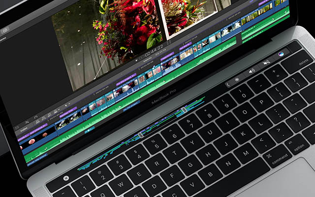 Touch Bar utilizzata con Final Cut Pro X