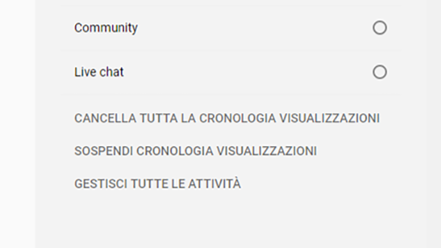 Eliminare tutta la cronologia youtube