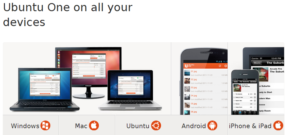 Con Ubuntu One potrai sincronizzare I tuoi file su dispositivi Windows, Mac, Ubuntu, iOS e Android