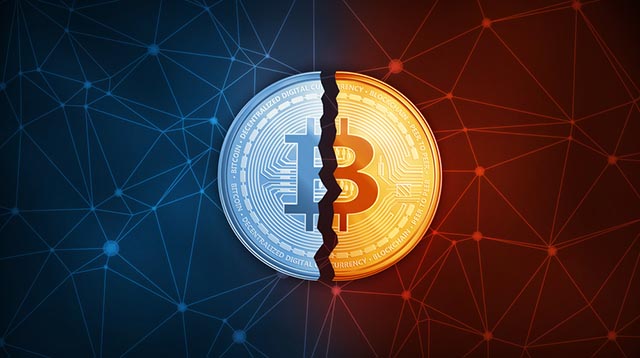 Blockchain rotta con Bitcoin