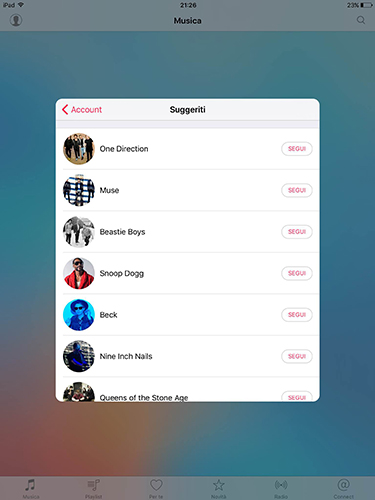 musica personale apple music