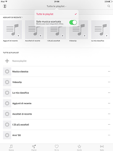 musica scaricata apple music
