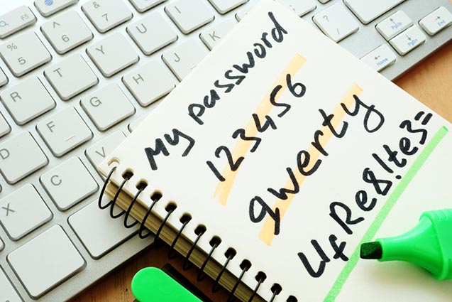 Evitate password troppo semplici