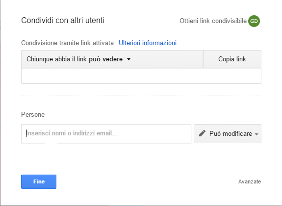 condivisione colleghi google doc