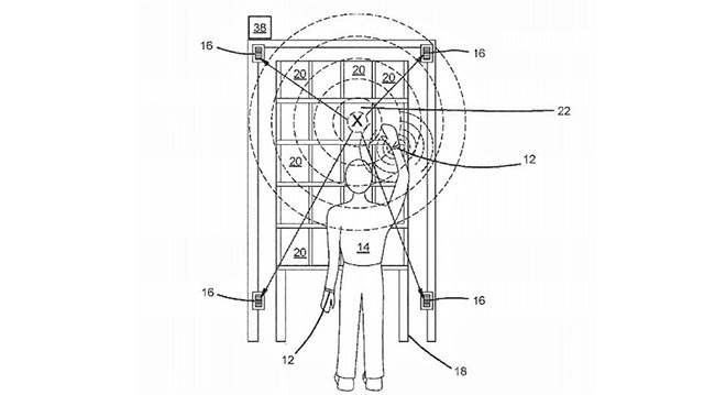 Immagine tratta dal brevetto spiega come funziona il braccialetto elettronico amazon