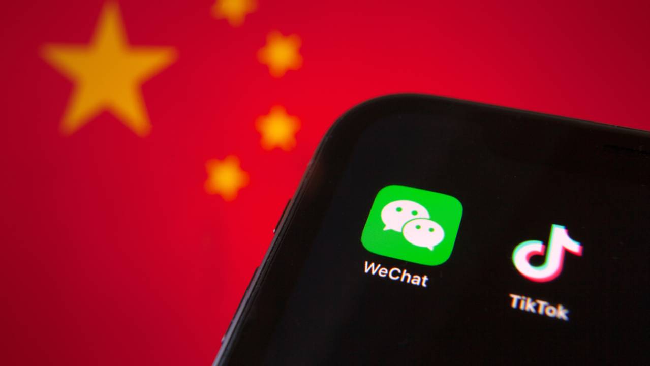 App TikTok e WeChat su smartphone