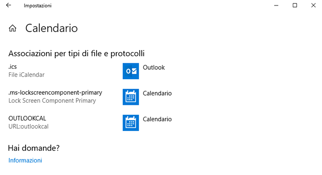 Configura le impostazioni predefinite