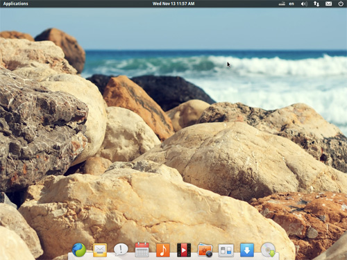Desktop di Elementary OS Luna
