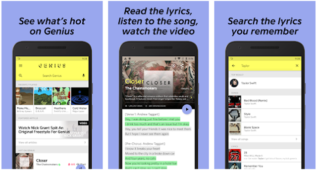 Genius app lyrics