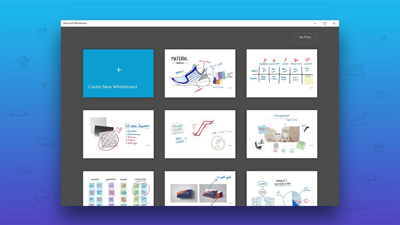 microsoft whiteboard template