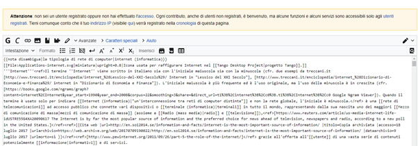 Come modificare la sorgente di Wikipedia