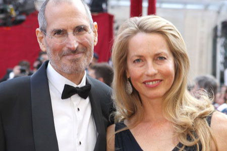 Steve Jobs con la moglie Laurene Powell