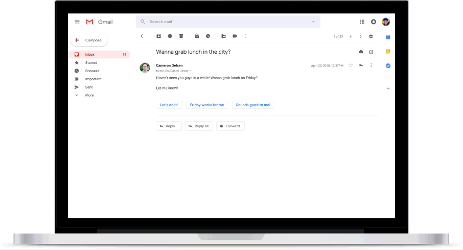 Risposte smart di Gmail