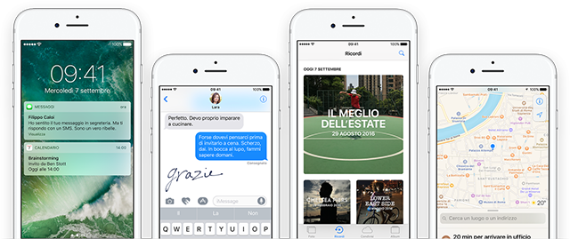 iOS 10 nuove funzionalità