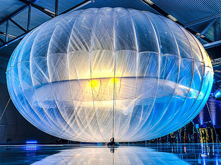 Uno dei palloni aerostatici del Project Loon