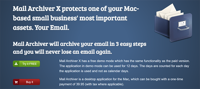 mail archiver x