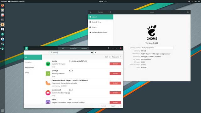 Interfaccia Manjaro