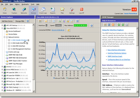 Interfaccia di un manager Snmp