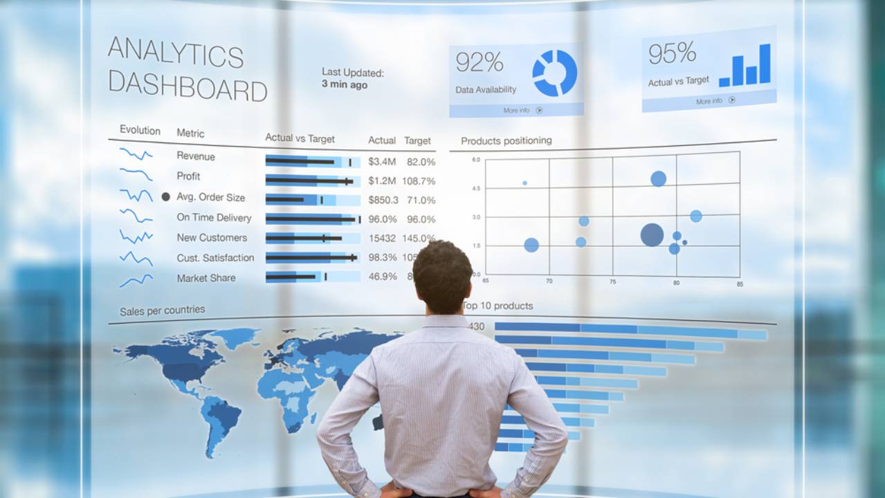 esperto che controlla gli analytics