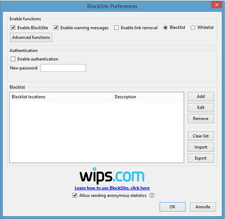 Blocksite per Firefox