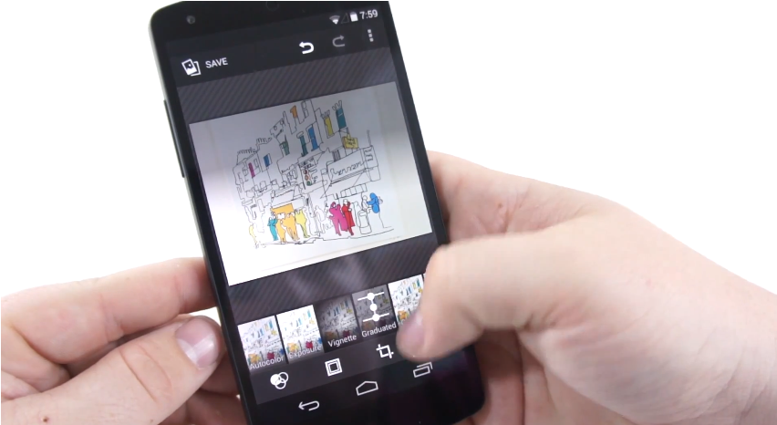 Editor fotografico in Android 4.4 KitKat