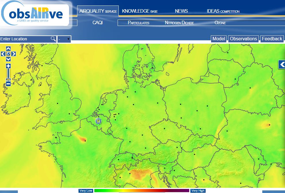 Obsairve.ue - rilevamento inquinamento aria