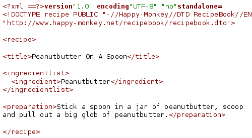 Esempio di file XML