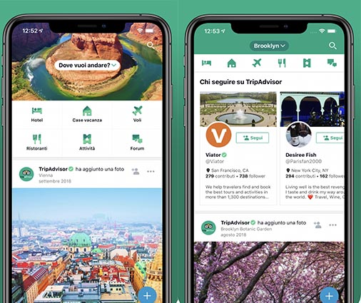 La nuova app Tripadvisor