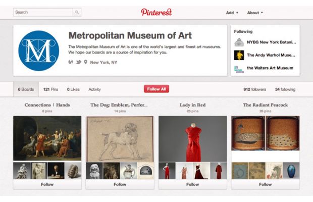 Pinterest del Metropolitan Museum of Art