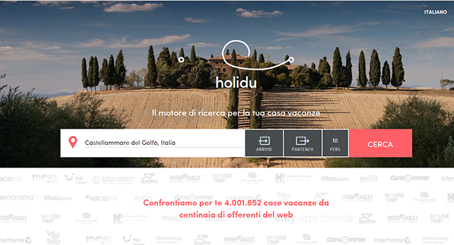 Homepage Holidu