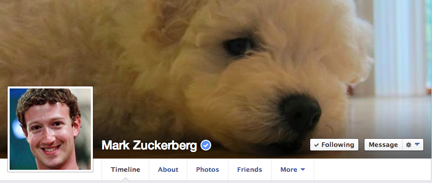 Account verificato di Mark Zuckerberg