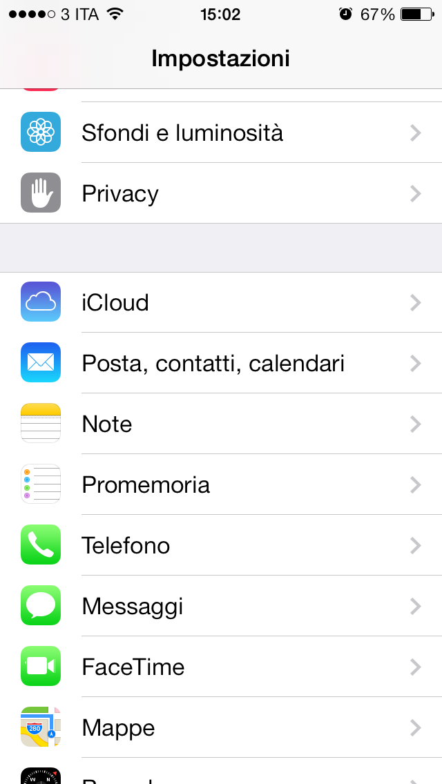 Esportare i contatti con iCloud