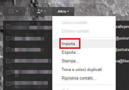 Esportare i contatti con iCloud