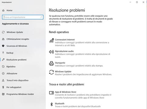 risoluzione problemi