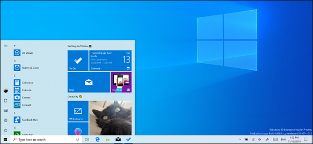 Tema chiaro di Windows 10