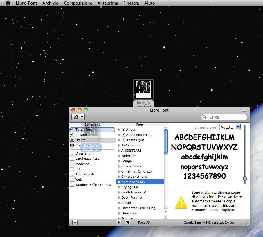 Installare un font in MacOS