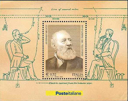 Francobollo commemorativo di Antonio Meucci