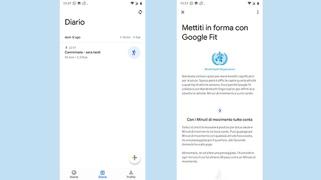 google fit diario