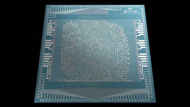 Rendering del chip del MIT