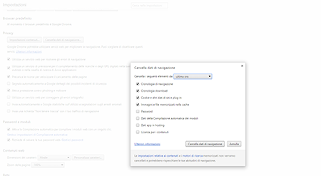Come si elimina la cronologia con Chrome