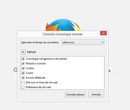 Come si elimina la cronologia con Firefox