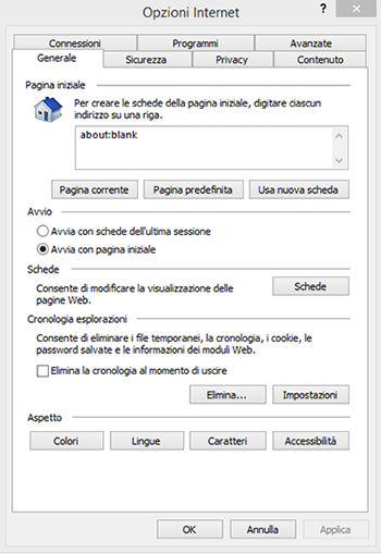 Come si elimina la cronologia con Internet Explorer