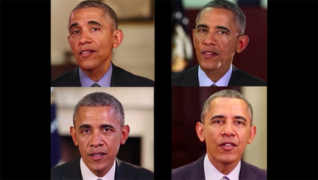 Alcuni fotogrammi del video con Obama