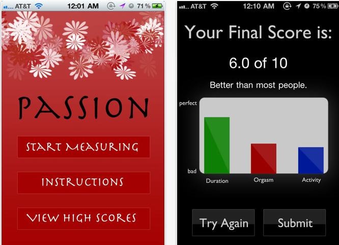 Passion, l'app che giudica le vostre notti di sesso